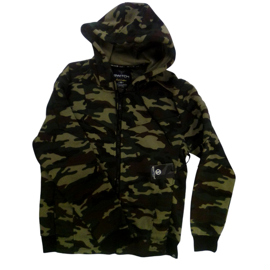 Camo Zip-Up Coat NWT, Boy, Size: 18/20