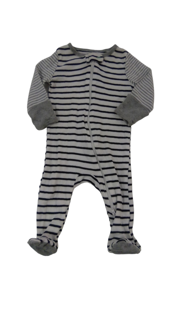 Sleeper: Black/Grey Strip, Boy, Size: 3/6m