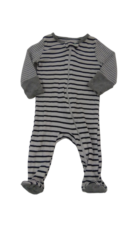 Sleeper: Black/Grey Strip, Boy, Size: 3/6m