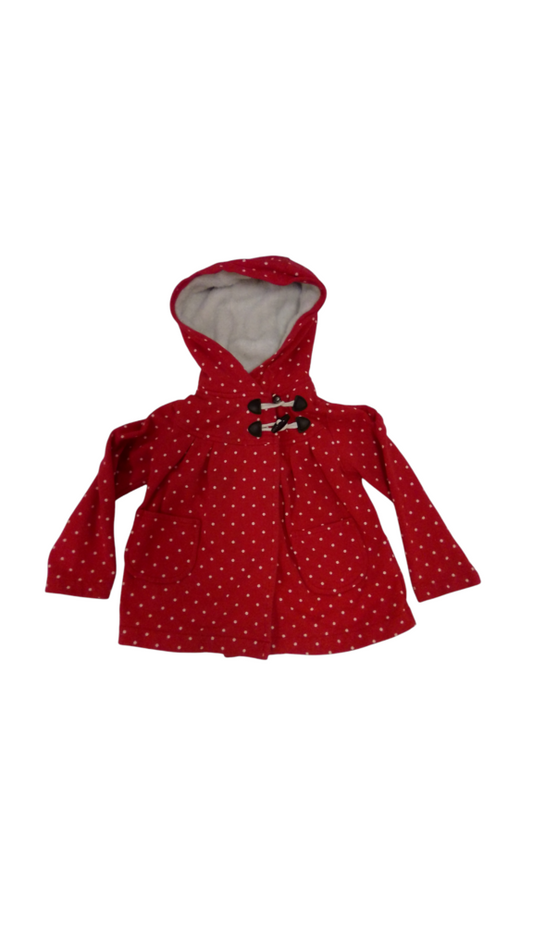 Red Polka Dot Coat, Girl, Size: 3T