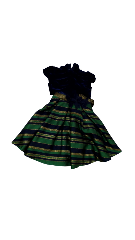 Dress:Blue/Green, Girl, Size: 6