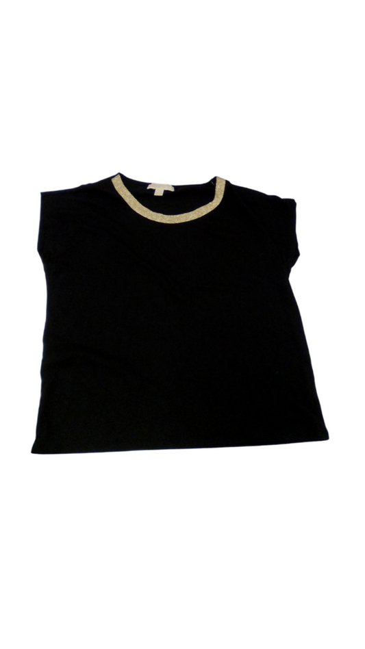 Shirt: Black/Gold, Womens, Size: L
