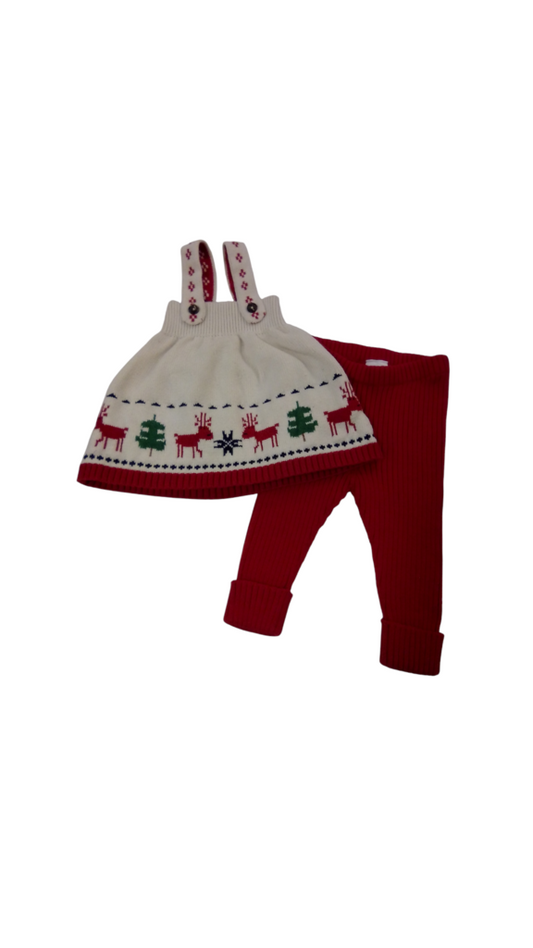 2pc Dress/Pants: X-mas, Girl, Size: 6/12m