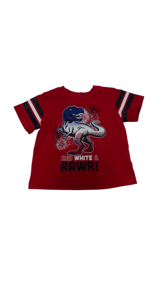 Shirt: Dino/R/W/B, Boy, Size: 18m