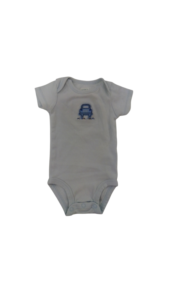 Onesie: Blue Vroom Vroom, Boy, Size: NB