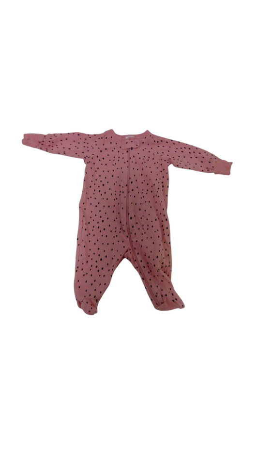 Sleeper: Pink Polka Dots, Girl, Size: NB