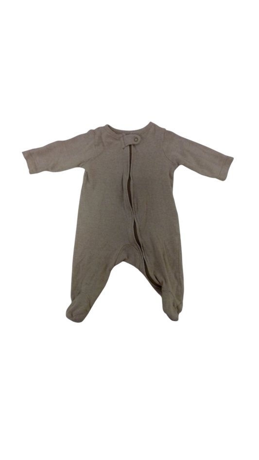 Sleeper: Brown Stripes, Girl, Size: 0/3m
