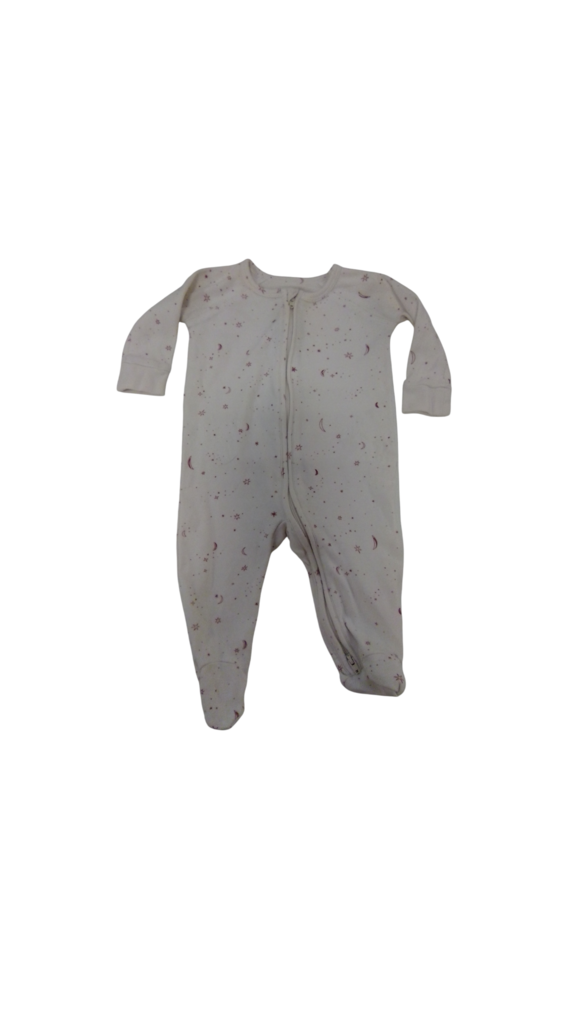 Sleeper: Cream W/ Stars, Girl, Size: 0/3m