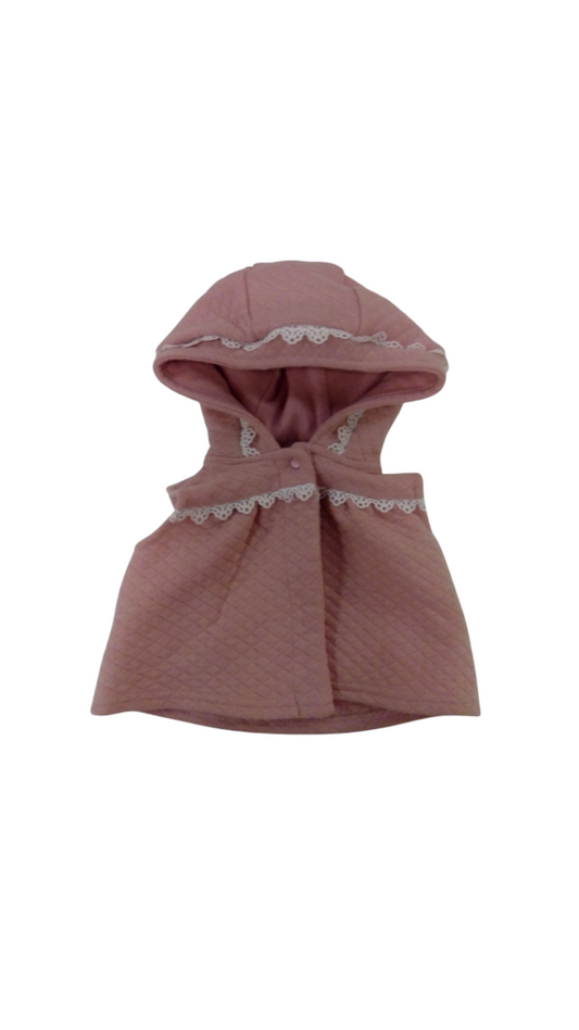 Hooded Vest: Pink/White, Girl, Size: 3/6m
