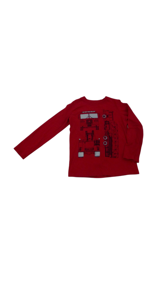Long Sleeve Shirt: Red, Boy, Size: 6