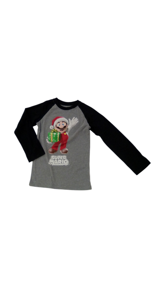 Shirt: Christmas Mario, Boy, Size: 7