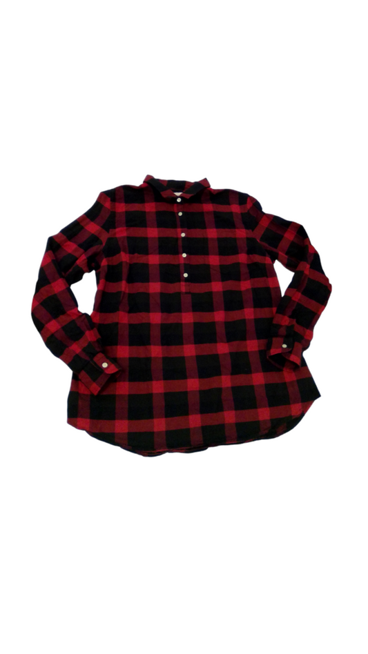 Long Sleeve Shirt: Plaid, Womens, Size: M