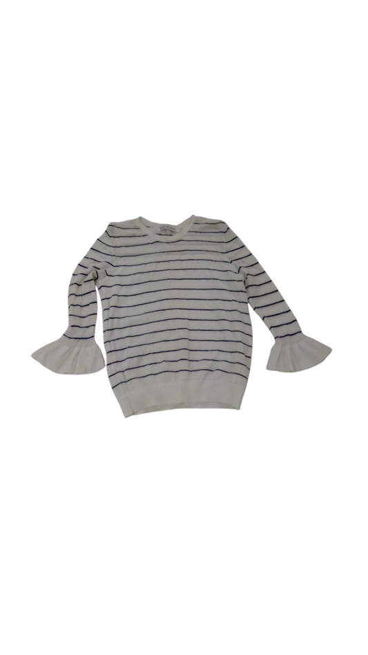 Sweater: White W/Black, Womens, Size: M