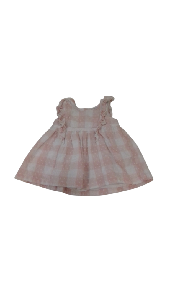 Dress:Pink Plaid, Girl, Size: 12m
