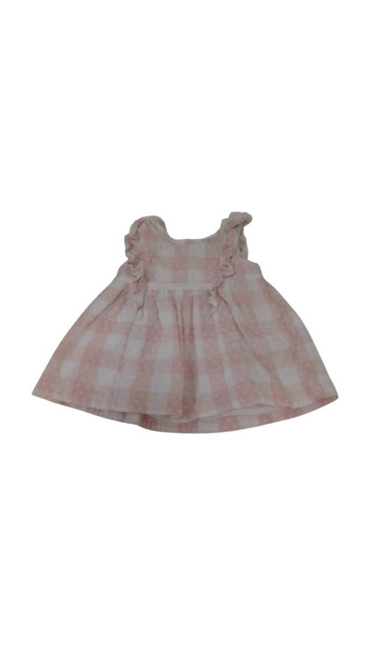 Dress:Pink Plaid, Girl, Size: 12m