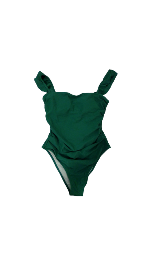 Swimsuit: Green One Piece, Womens, Size: M