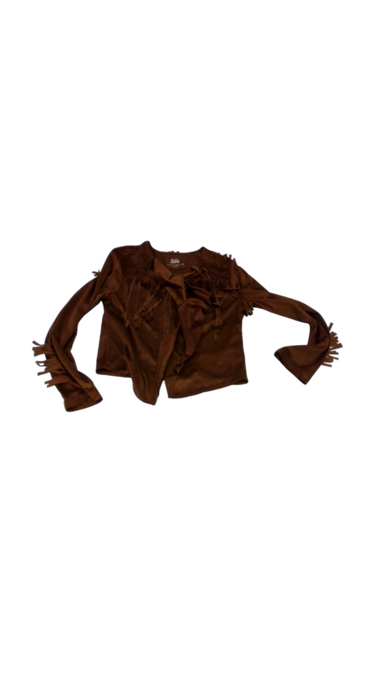Long Sleeve Shirt: Brown, Girl, Size: 12/14