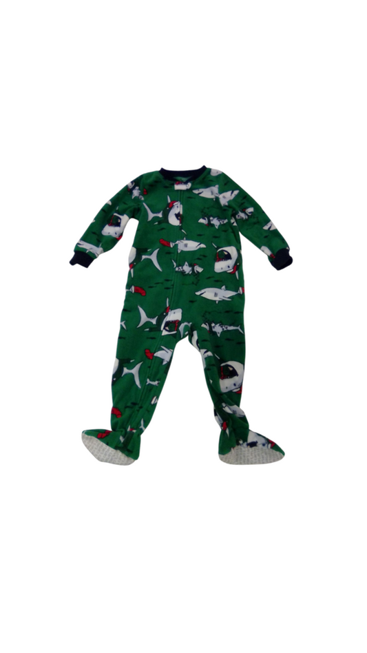 Sleeper: Christmas Sharks, Boy, Size: 2t