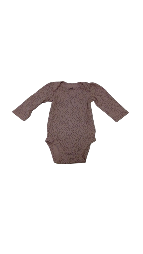 Long Sleeve Onesie:Cheeta, Girl, Size: 3m