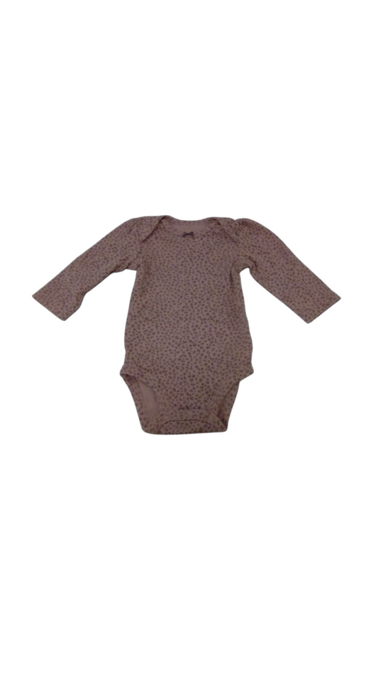 Long Sleeve Onesie:Cheeta, Girl, Size: 3m
