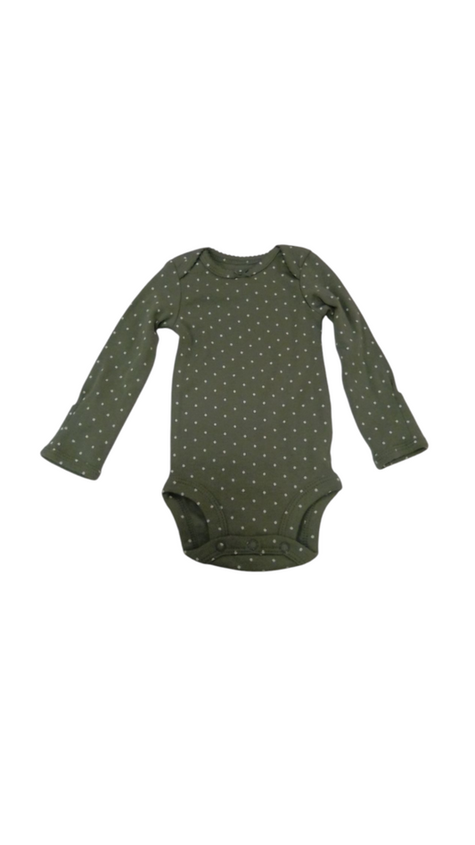 Long Sleeve Onesie:Green, Girl, Size: NB