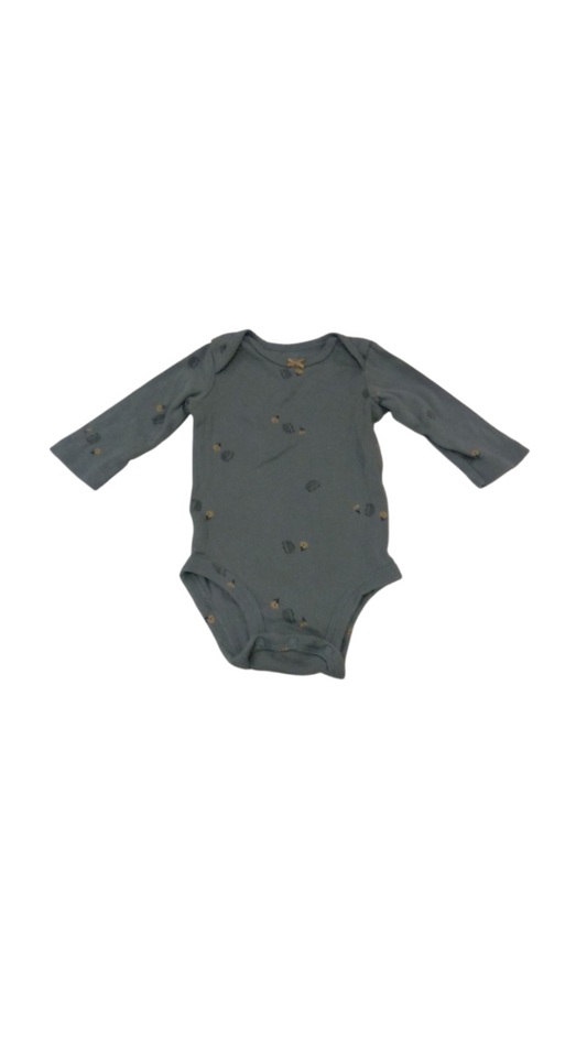 Long Sleeve Onesie: Hedge, Girl, Size: 3m
