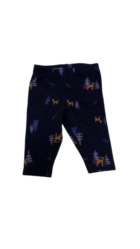 Pants:Deer/Blue/Tree, Girl, Size: 3m