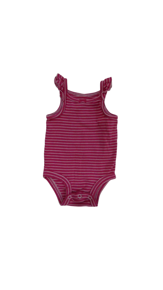 Tank Onesie: Pink Stripes, Girl, Size: 3m