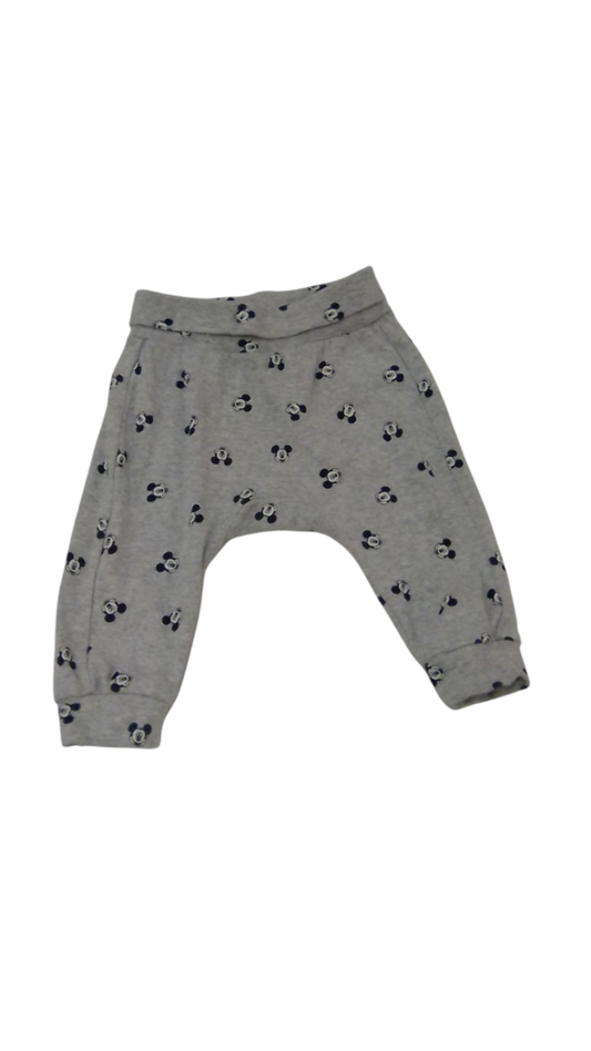 Pants: Gray Micky Mouse, Boy, Size: 6/9m