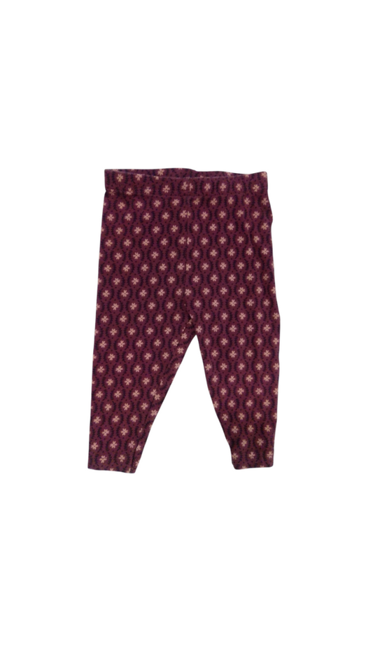Pants: Purple Floral, Girl, Size: 6m