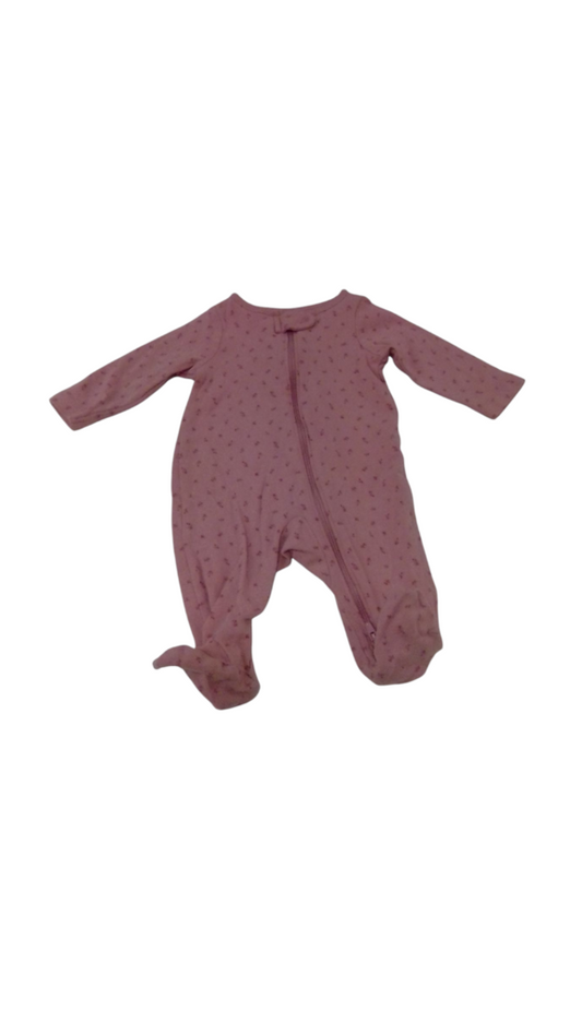 Sleeper: Pink/Flowers, Girl, Size: 3m