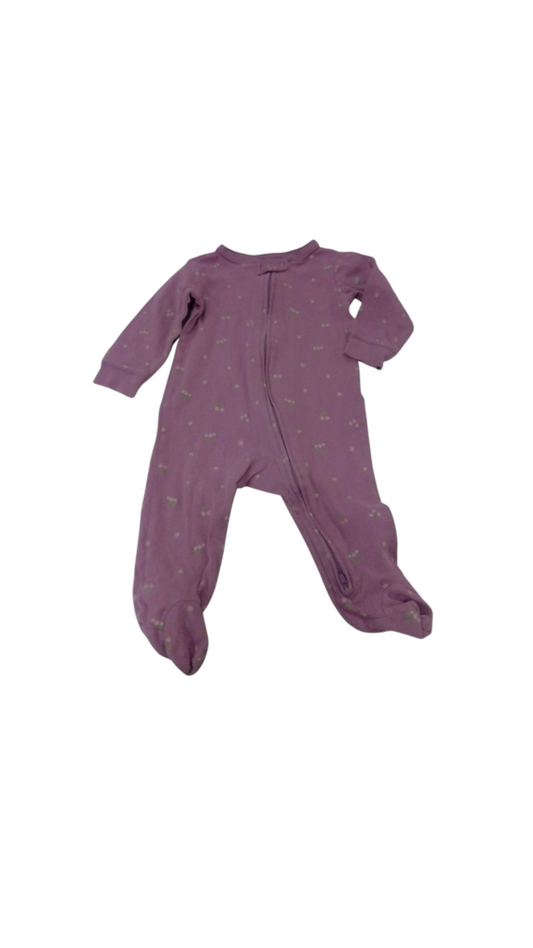 Sleeper: Purple/Flowers, Girl, Size: 9m