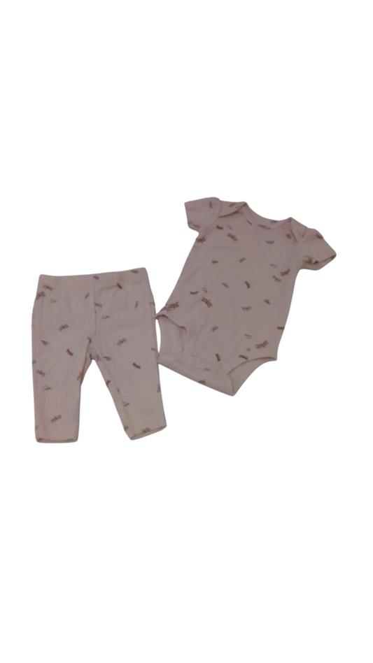 2pc Onsie/Pants Dragonfly, Girl, Size: 3m