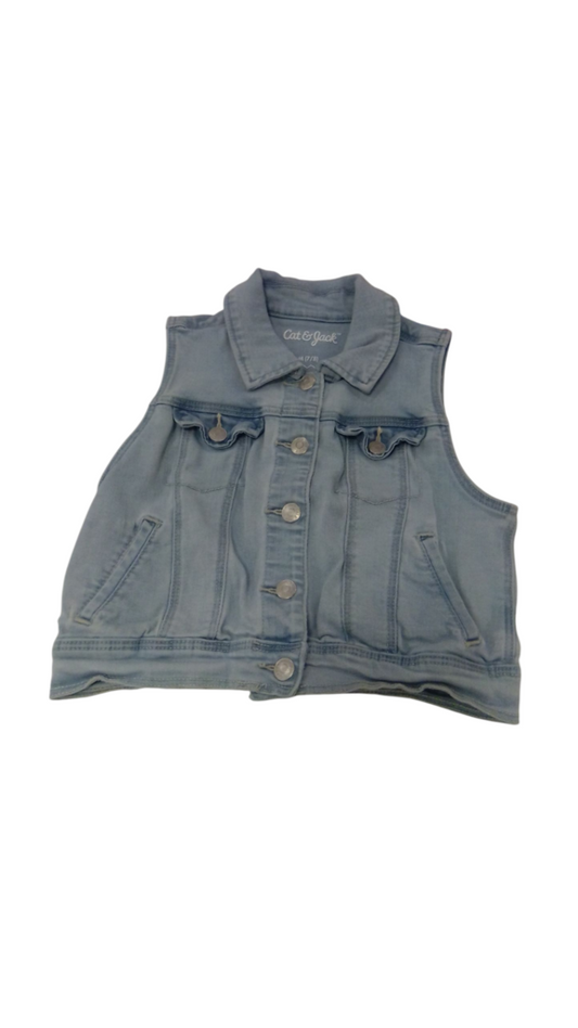Vest: Denim, Girl, Size: 7/8