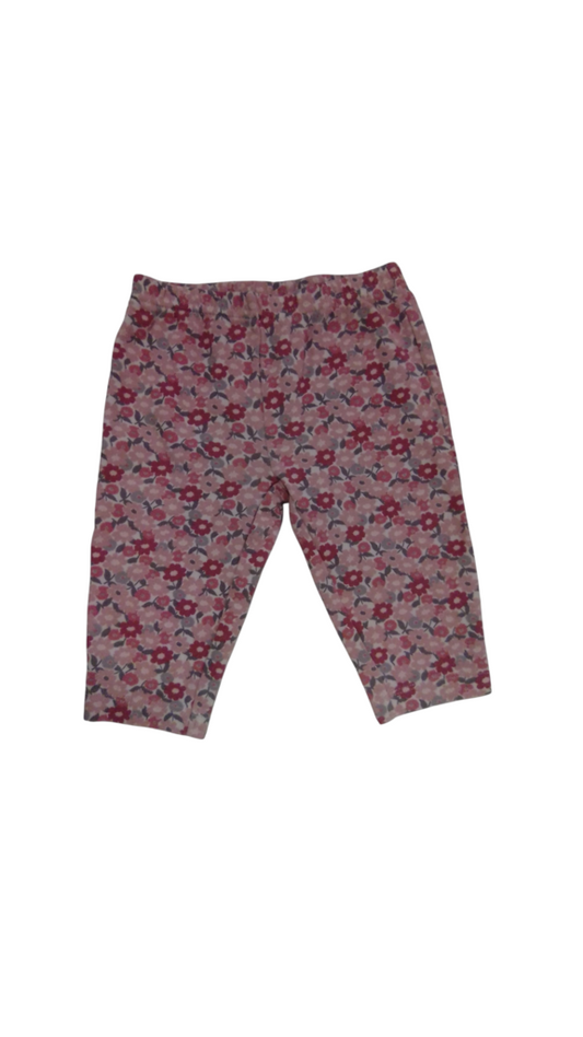 Pants: Pink Floral, Girl, Size: 3/6m