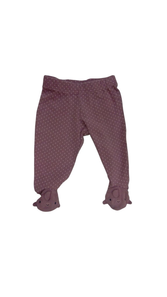 Pants: Footed Polka Dots, Girl, Size: 6m