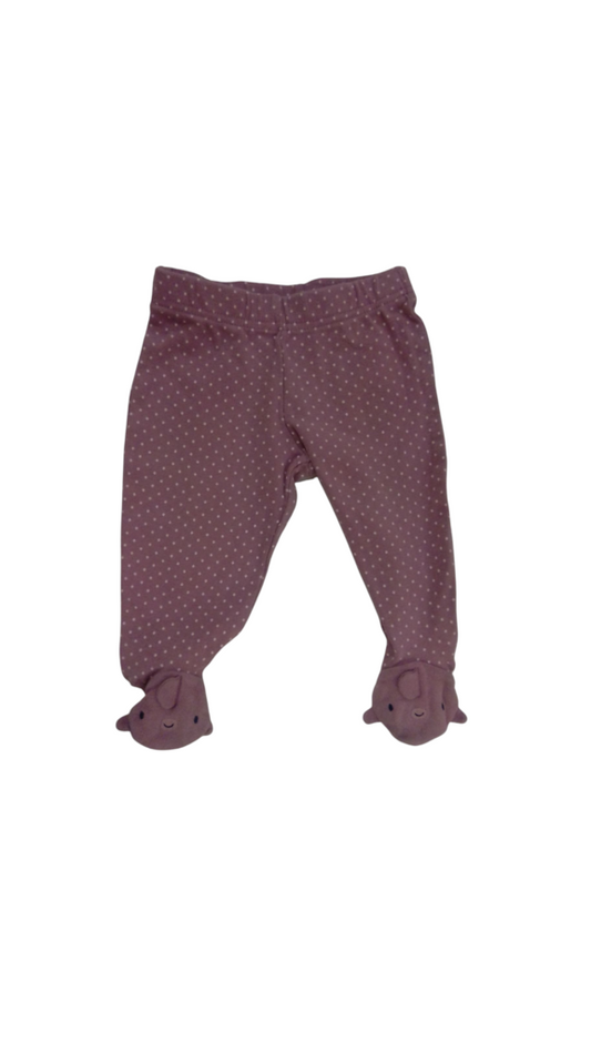 Pants: Footed Polka Dots, Girl, Size: 6m