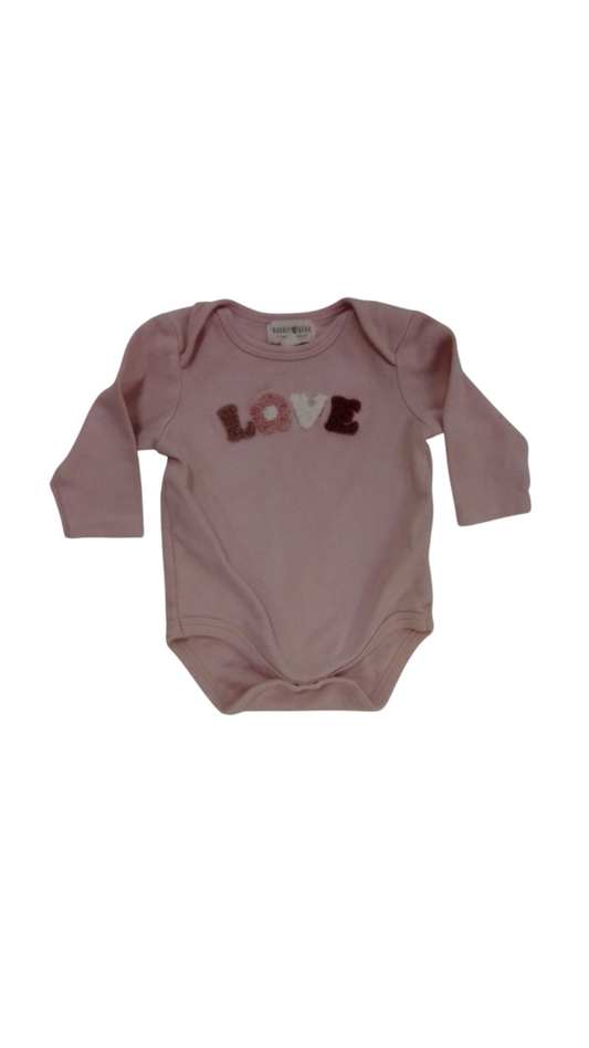 Onesie: Pink Love, Girl, Size: 3/6m