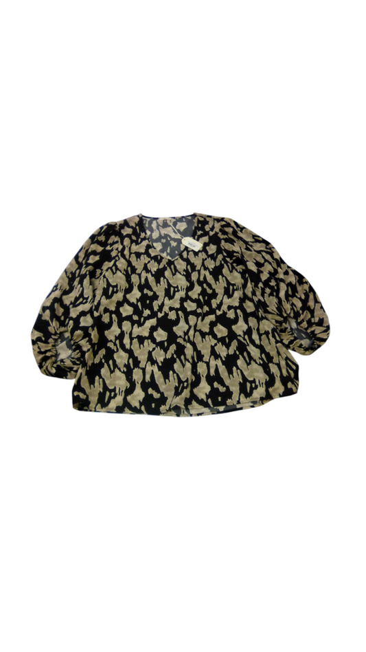 Long Sleeve Shirt:Cheetah, Womens, Size: L