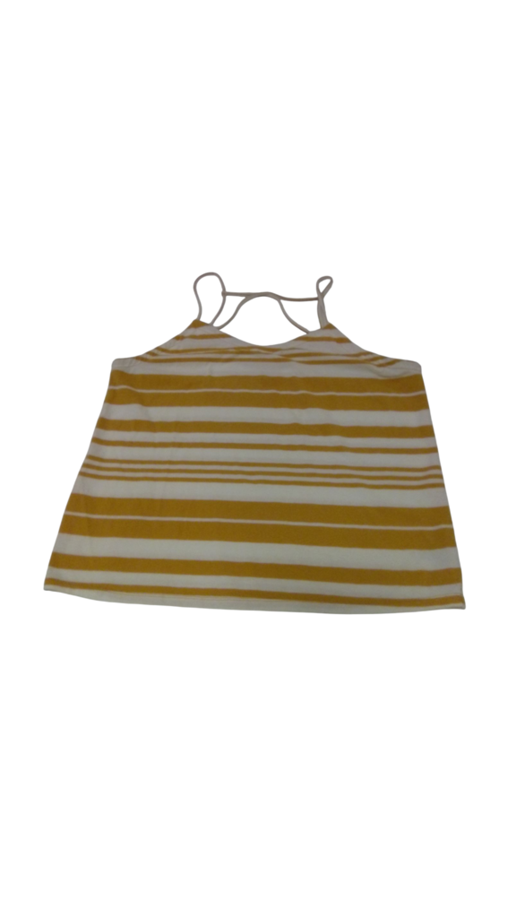 Tank: Yellow/White Stripe, Womens, Size: L