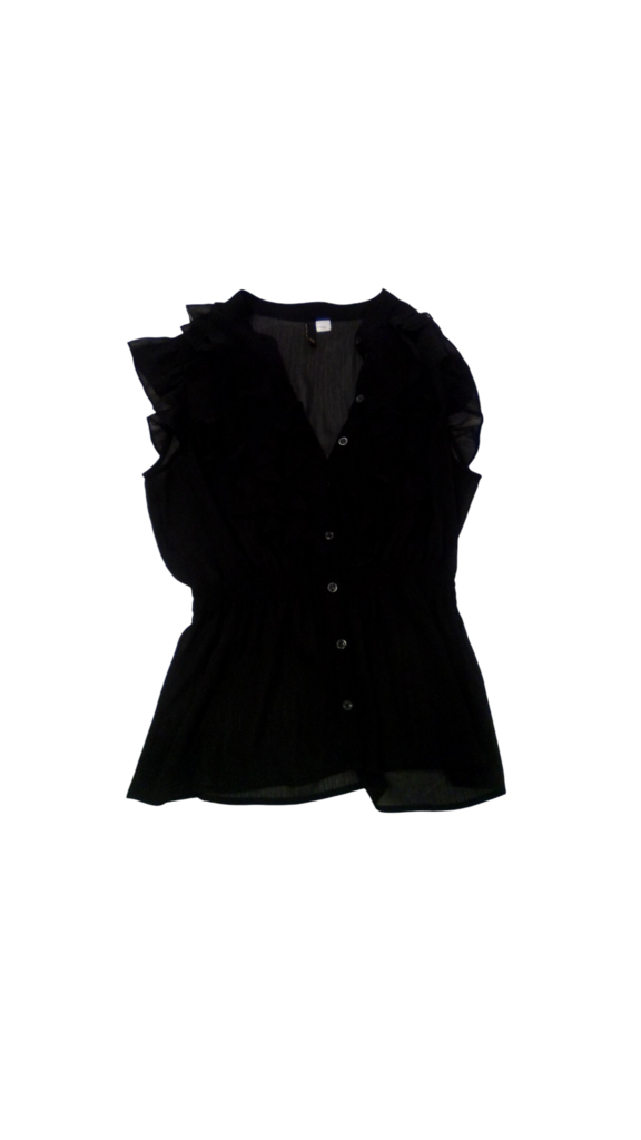 Shirt: Sheer Black, Womens, Size: M