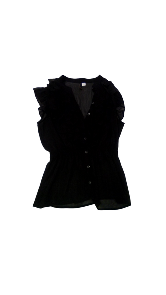 Shirt: Sheer Black, Womens, Size: M