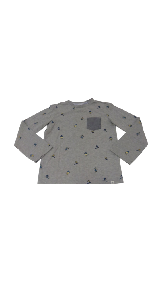 Long Sleeve Shirt: Skiier, Boy, Size: 10/12