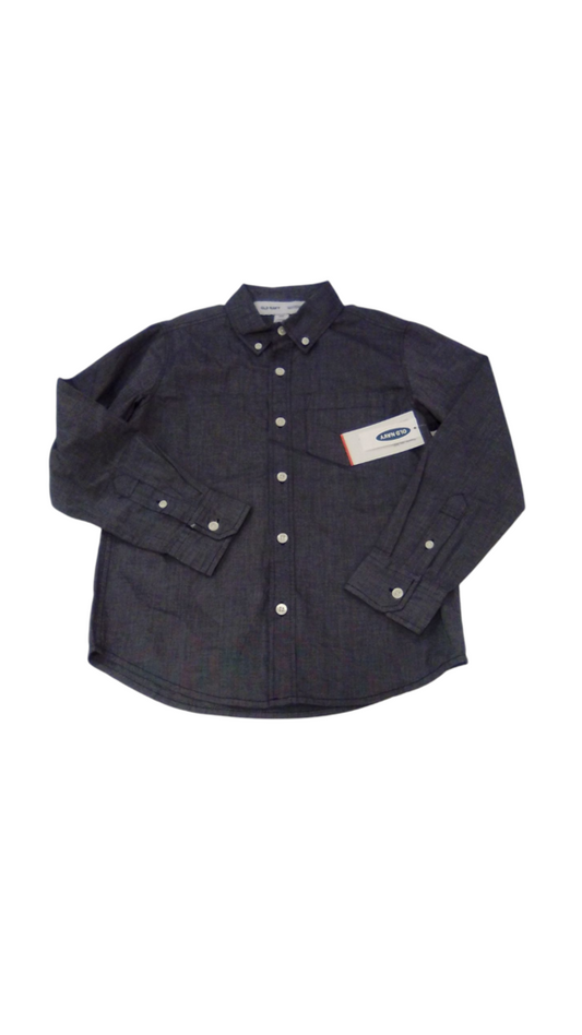 Long Sleeve Shirt: Denim, Boy, Size: 8