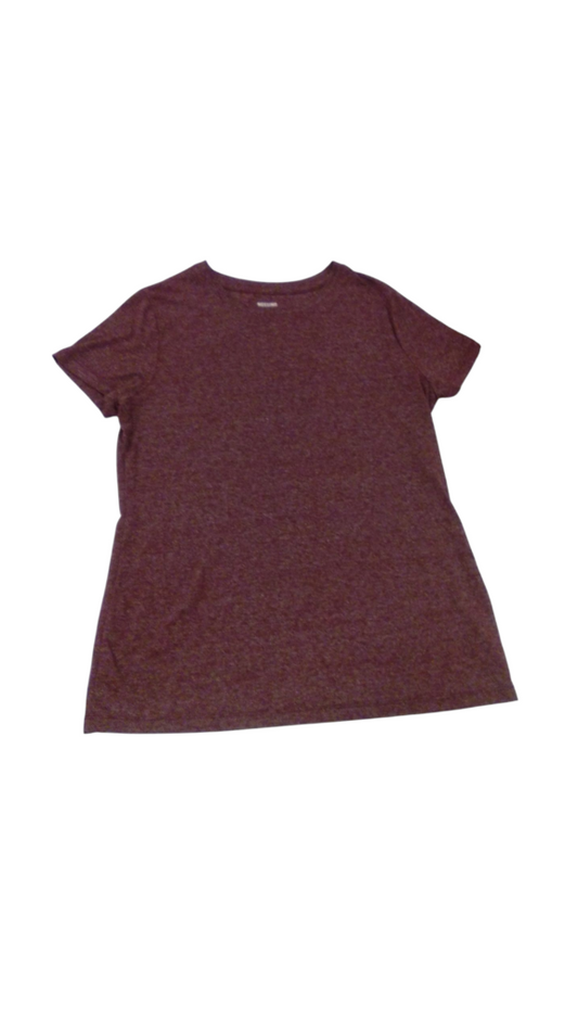 Shirt: Heather Red T-shirt, Womens, Size: L