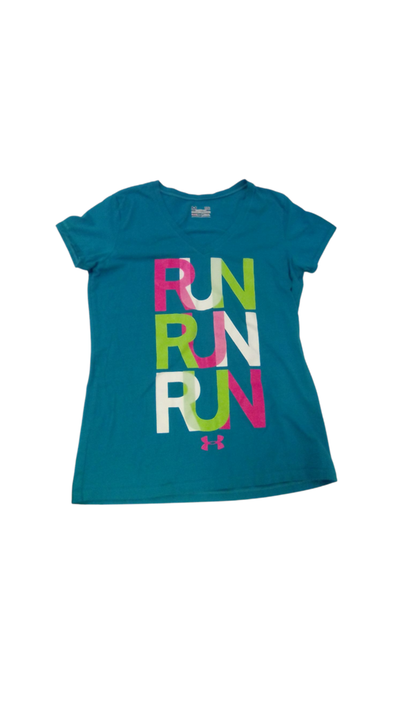 Shirt: Teal Run, Womens, Size: L