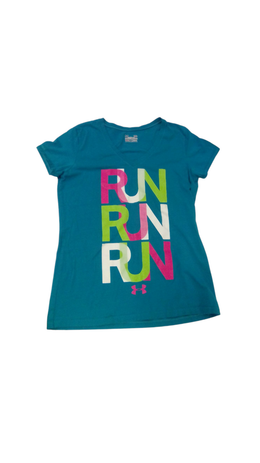 Shirt: Teal Run, Womens, Size: L