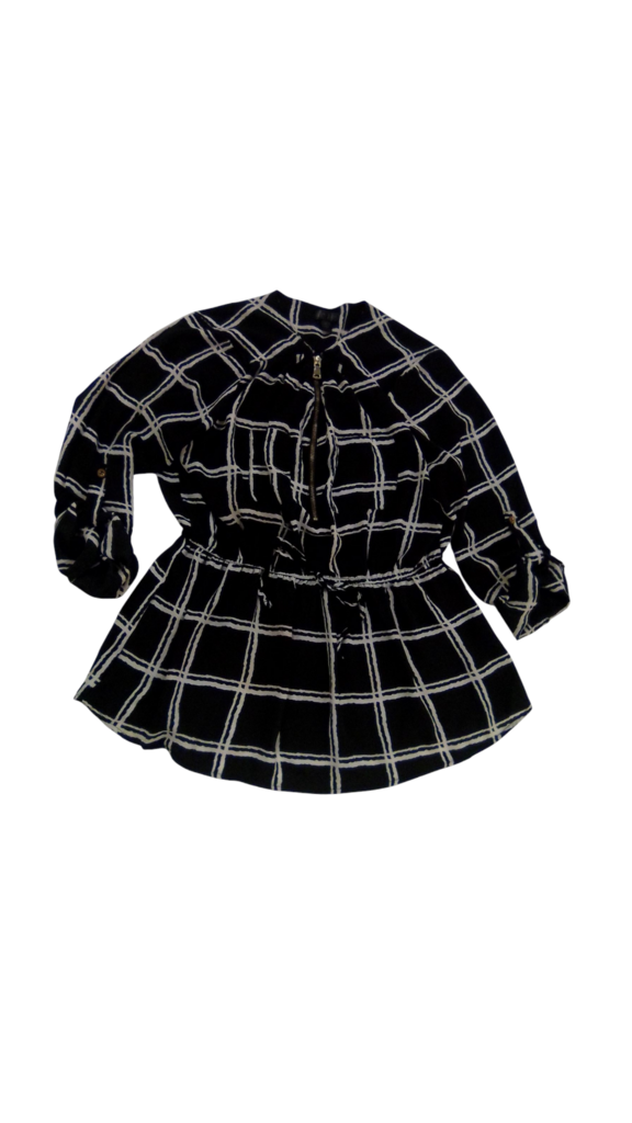 Shirt: Black/White Sheer, Womens, Size: Xl