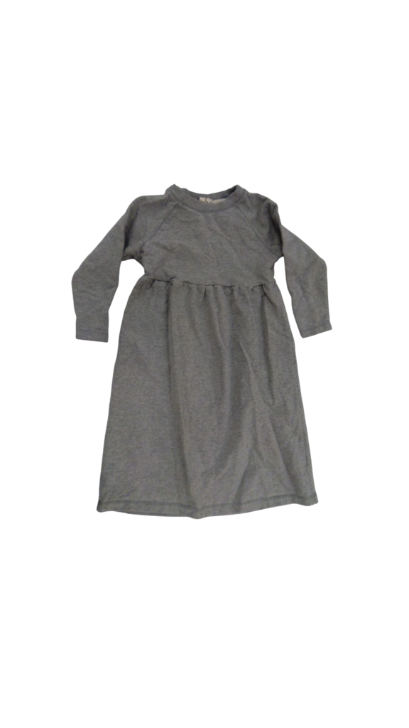 Dress: Gray Longsleeve, Girl, Size: 2t