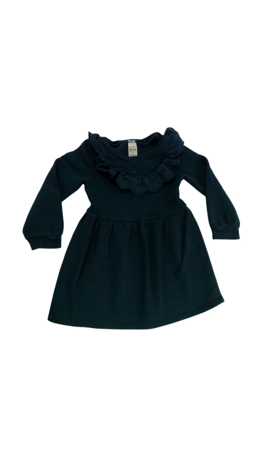 Dress: Dark Teal W Lace, Girl, Size: 4t